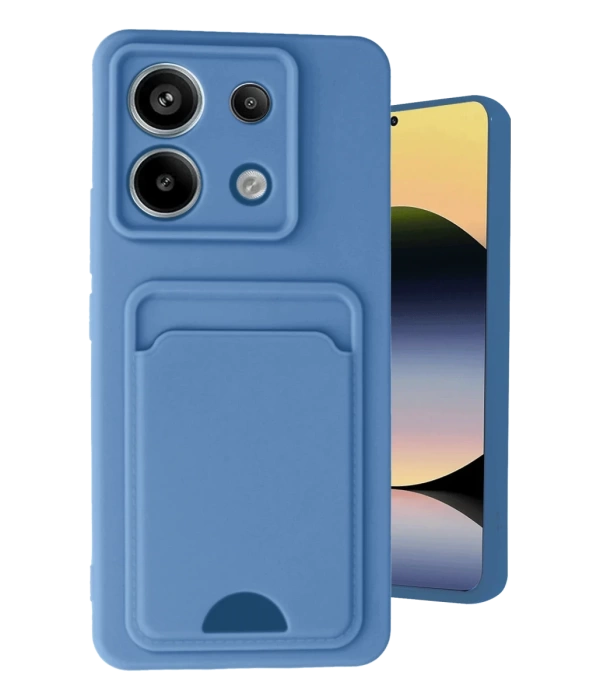 Newface Xiaomi Redmi Note 13 Pro 5G Kılıf Kelvin Kartvizitli Silikon - Mavi