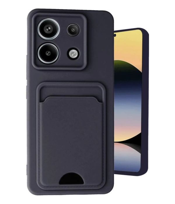 Newface Xiaomi Redmi Note 13 Pro 5G Kılıf Kelvin Kartvizitli Silikon - Siyah