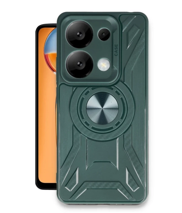 Newface Xiaomi Redmi Note 13 Pro 5G Kılıf Lincoln Silikon - Koyu Yeşil