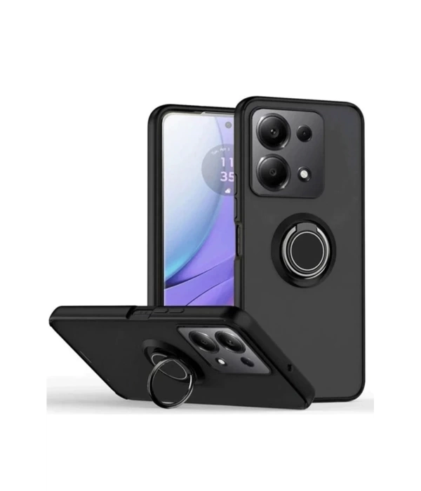 Newface Xiaomi Redmi Note 13 Pro 5G Kılıf Montreal Yüzüklü Silikon Kapak
