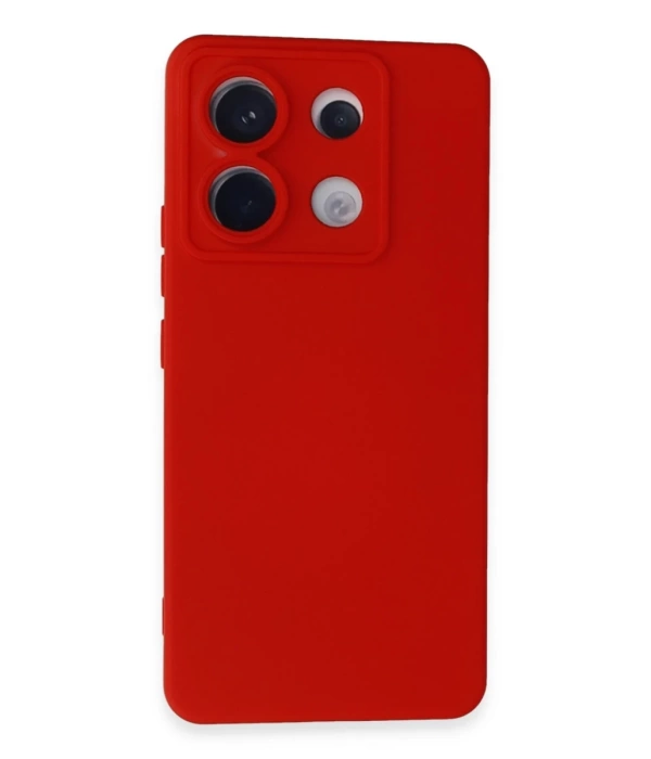 Newface Xiaomi Redmi Note 13 Pro 5G Kılıf Nano içi Kadife Silikon - Kırmızı