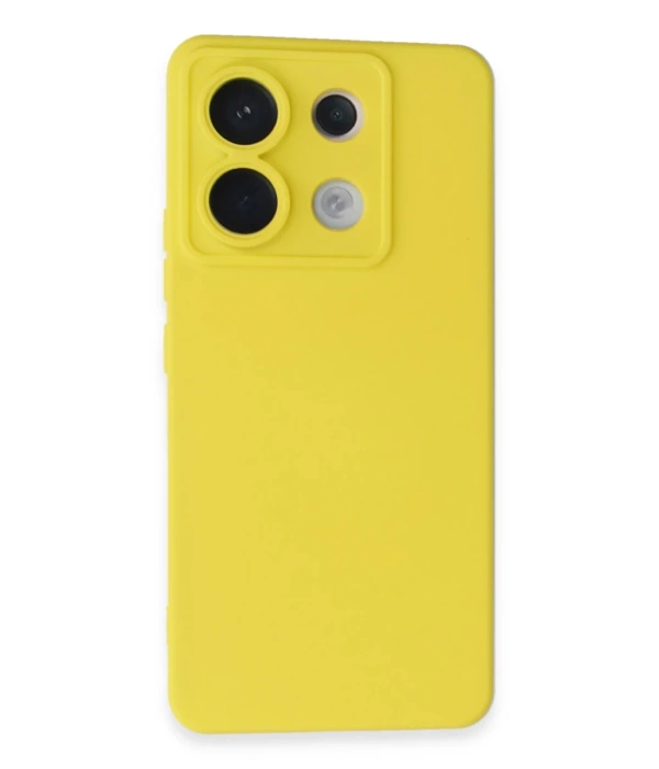 Newface Xiaomi Redmi Note 13 Pro 5G Kılıf Nano içi Kadife Silikon - Sarı
