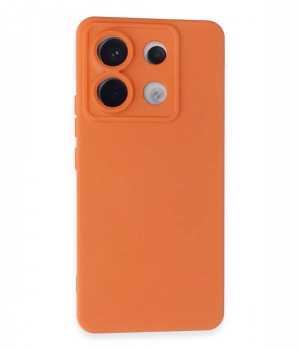 Newface Xiaomi Redmi Note 13 Pro 5G Kılıf Nano içi Kadife Silikon - Turuncu