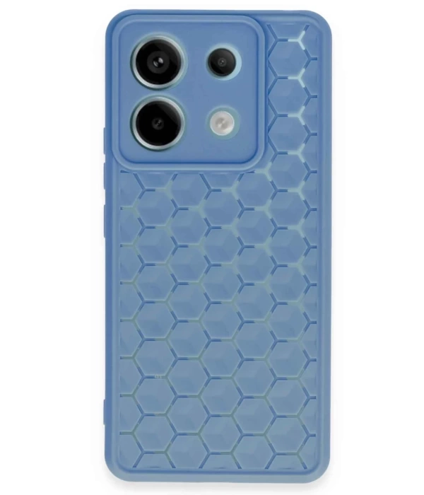 Newface Xiaomi Redmi Note 13 Pro 5G Kılıf Petek Silikon Kapak - Mavi