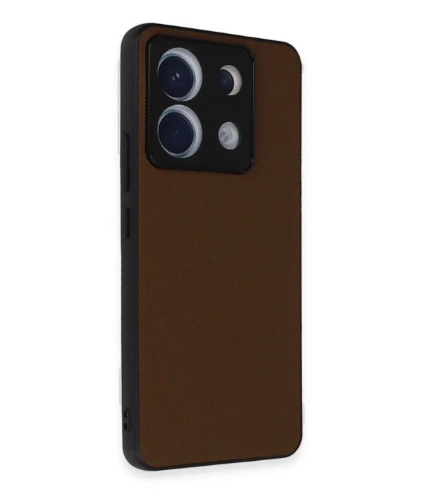 Newface Xiaomi Redmi Note 13 Pro 5G Kılıf Taft Kapak - Kahverengi