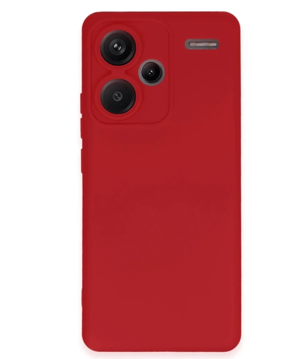 Newface Xiaomi Redmi Note 13 Pro Plus Kılıf Nano içi Kadife Silikon - Kırmızı