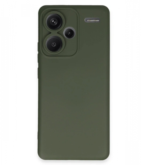 Newface Xiaomi Redmi Note 13 Pro Plus Kılıf Nano içi Kadife Silikon - Koyu Yeşil