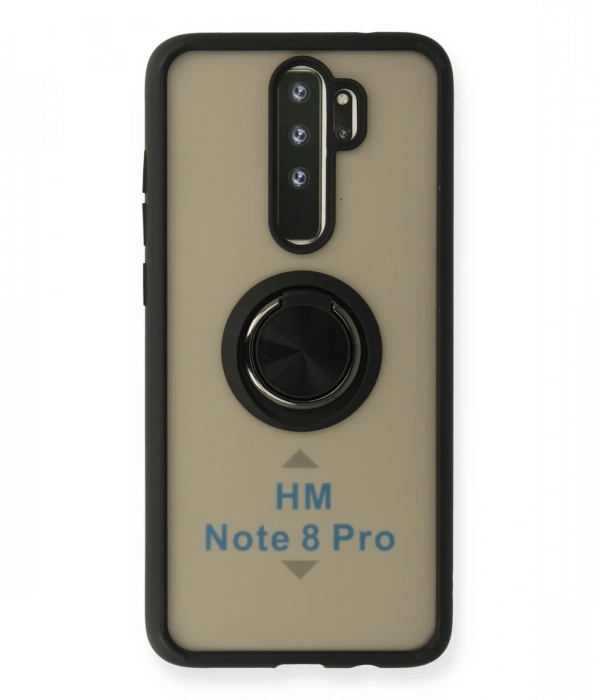 Newface Xiaomi Redmi Note 8 Pro Kılıf Montreal Yüzüklü Silikon Kapak