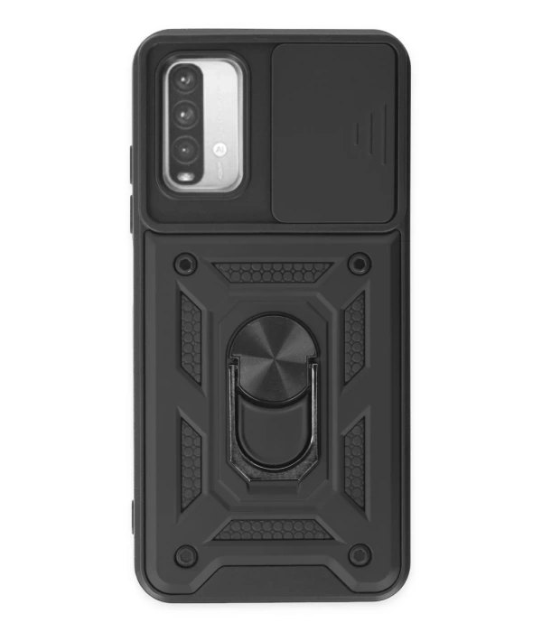 Newface Xiaomi Redmi Note 9 4G Kılıf Pars Lens Yüzüklü Silikon