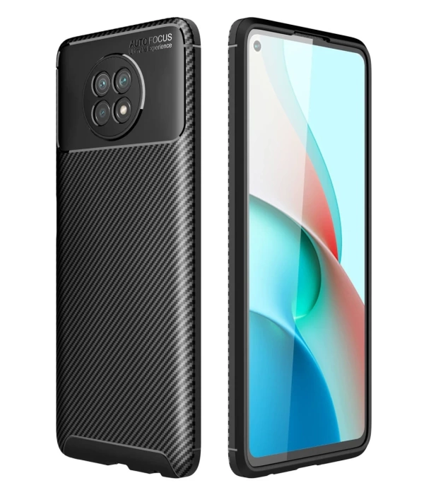 Newface Xiaomi Redmi Note 9 5G Kılıf Auto Focus Karbon Kapak