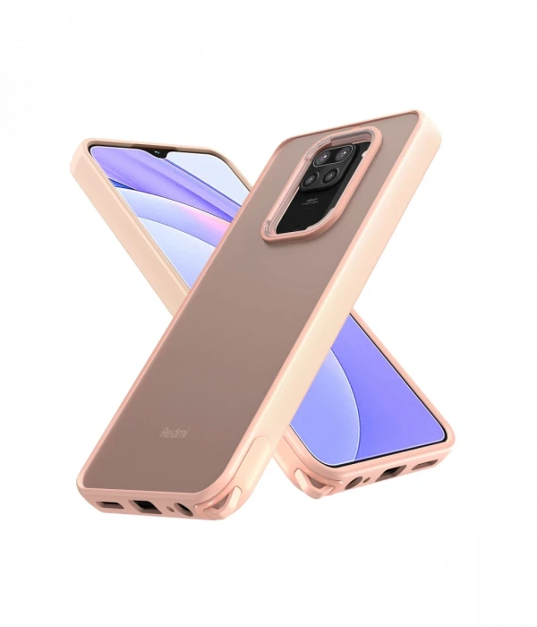 Newface Xiaomi Redmi Note 9 Kılıf Elegant Kapak - Pudra