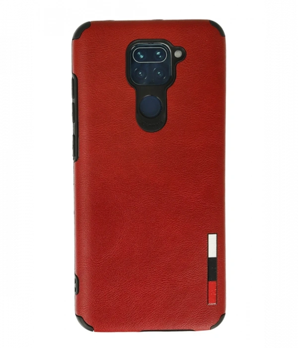 Newface Xiaomi Redmi Note 9 Kılıf Loop Deri Silikon - Kırmızı