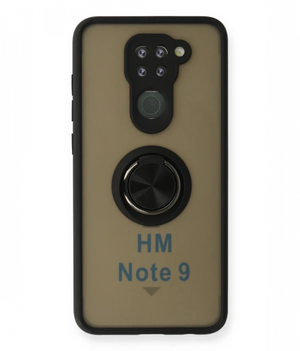 Newface Xiaomi Redmi Note 9 Kılıf Montreal Yüzüklü Silikon Kapak