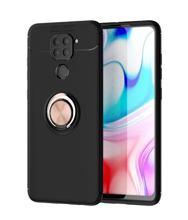 Newface Xiaomi Redmi Note 9 Kılıf Range Yüzüklü Silikon