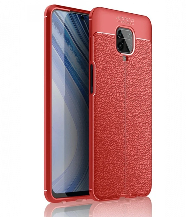 Newface Xiaomi Redmi Note 9 Pro Kılıf Auto Focus Kapak - Kırmızı