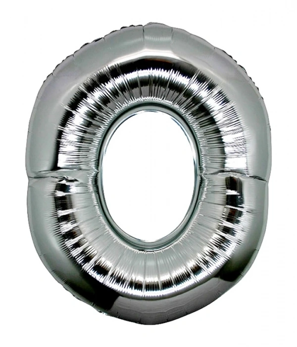 O Harf Folyo Balon Gümüş Renk  40 İnç