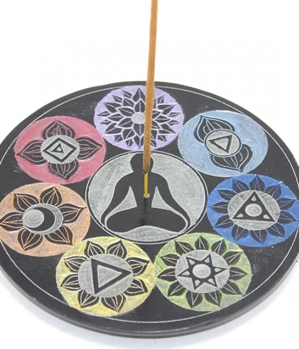 Obsidian Taşı 7 Çakra ( Chakra ) Tasarımı Tütsülük Ksk2214