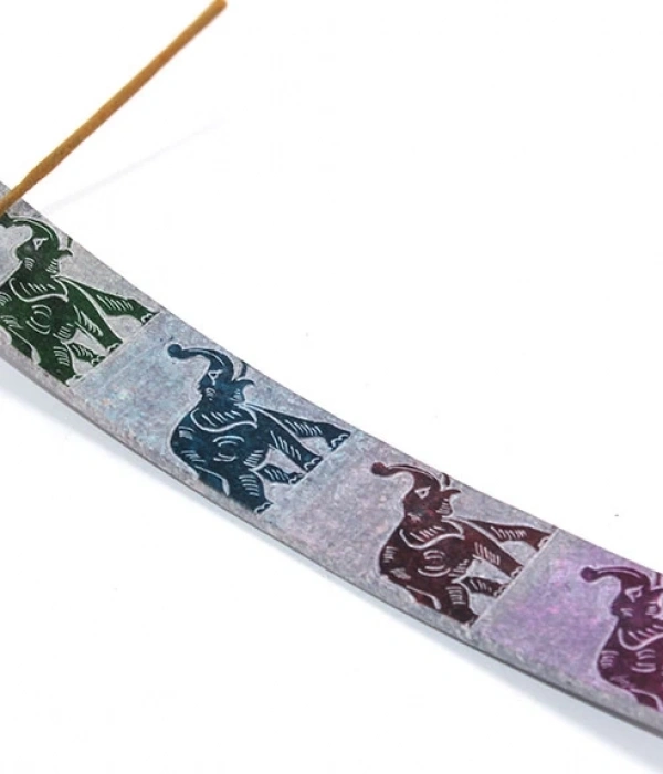 Obsidian Taşı Fil Tasarımlı Kayık Tütsülük Ksk2217