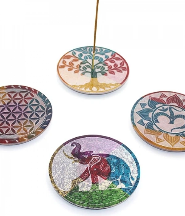 Obsidian Taşı Yuvarlak Tütsülük Ksk2221