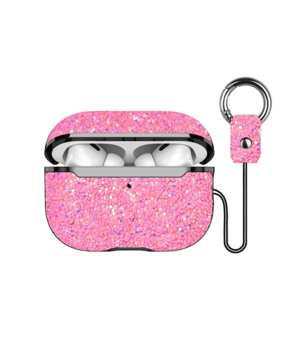 Onegif Airpods 2 (2.nesil) Bright Simli Airpods Kapak - Pembe