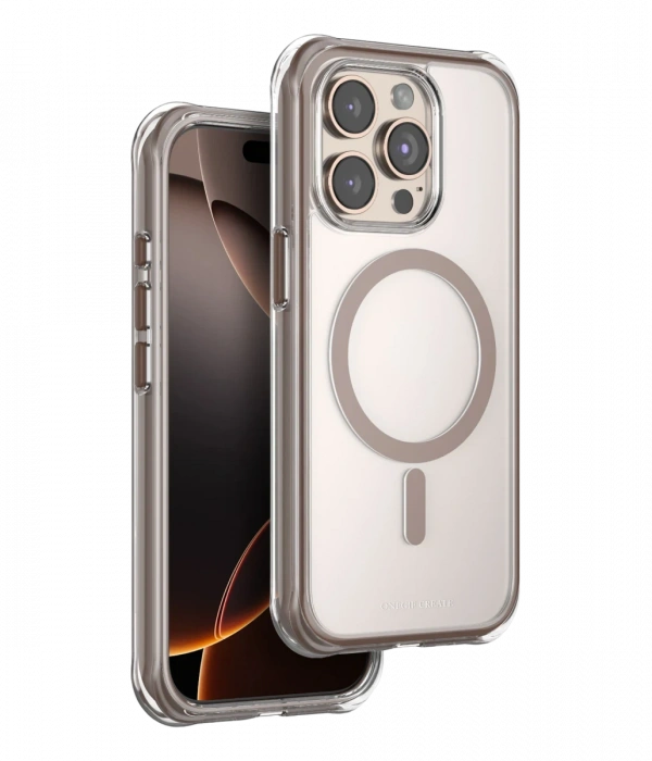 Onegif Apple iPhone 15 Pro Max Hulk Magsafe Kapak - Çöl Titanyum
