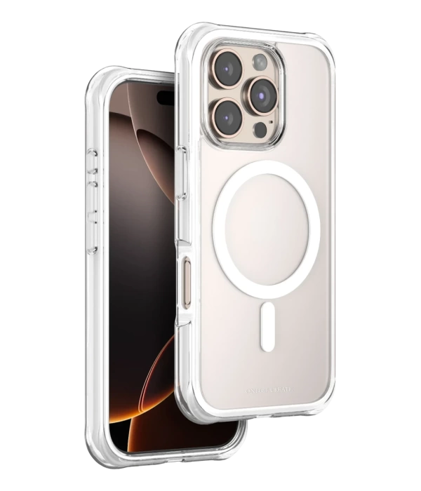 Onegif Apple iPhone 16 Pro Hulk Magsafe Kapak - Beyaz