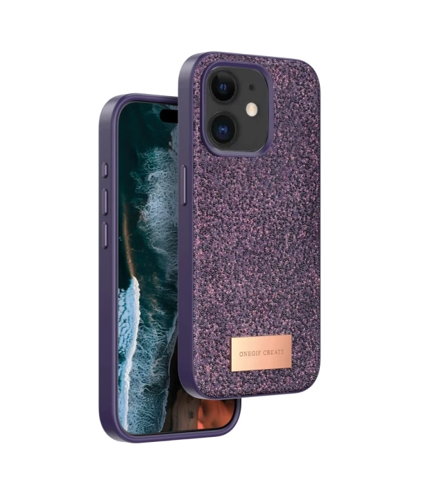 Onegif iPhone 11 Bright Simli Kapak - Derin Mor