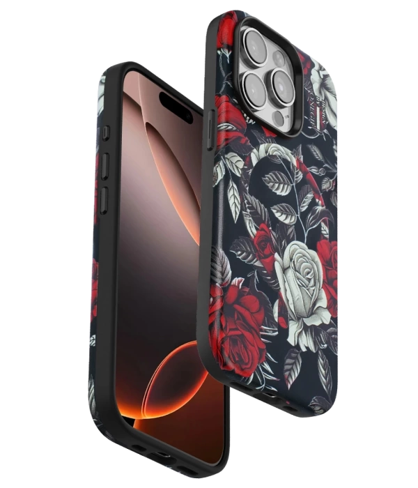 Onegif iPhone 15 Pro Max Flower Series Magsafe Kapak - Siyah
