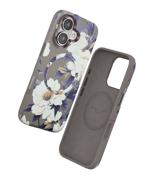 Onegif iPhone 16 Flower Series Magsafe Kapak - Gri