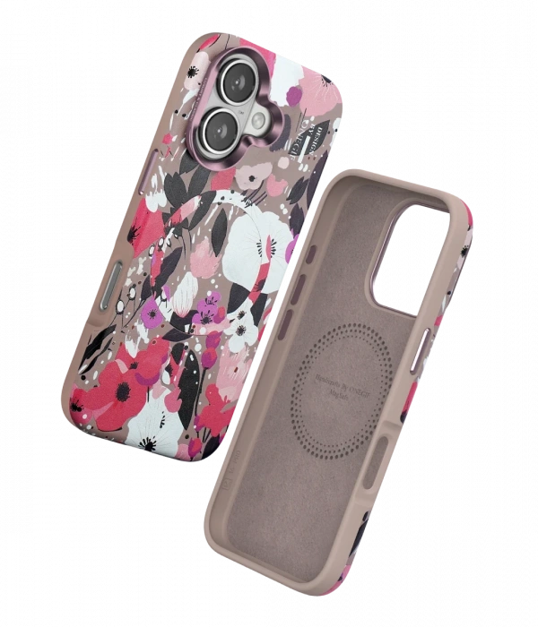 Onegif iPhone 16 Flower Series Magsafe Kapak - Pembe