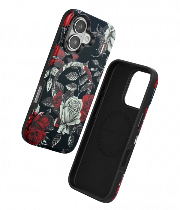 Onegif iPhone 16 Flower Series Magsafe Kapak - Siyah