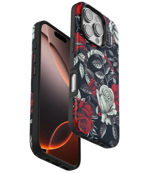 Onegif iPhone 16 Pro Max Flower Series Magsafe Kapak - Siyah