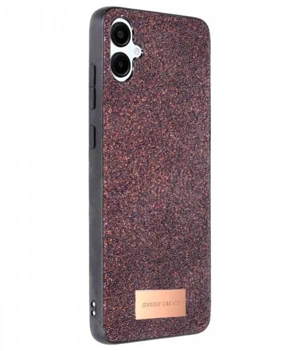 Onegif Samsung Galaxy A06 Bright Simli Kapak - Derin Mor