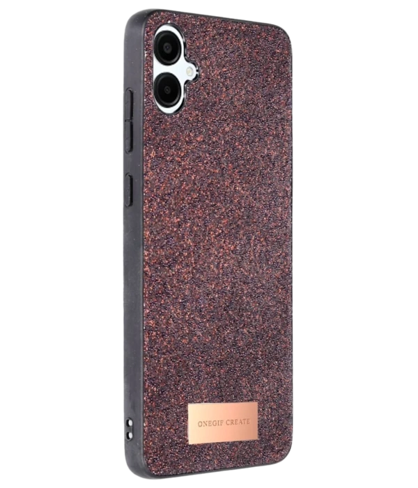 Onegif Samsung Galaxy A06 Bright Simli Kapak - Derin Mor
