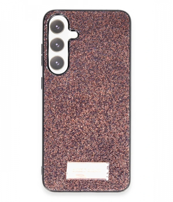 Onegif Samsung Galaxy A25 5G Bright Simli Kapak - Derin Mor