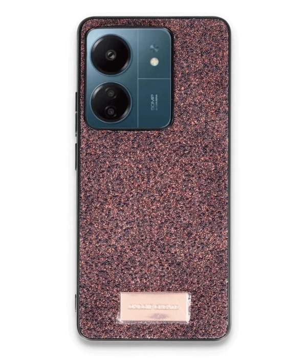 Onegif Xiaomi Redmi 13C Bright Simli Kapak - Derin Mor