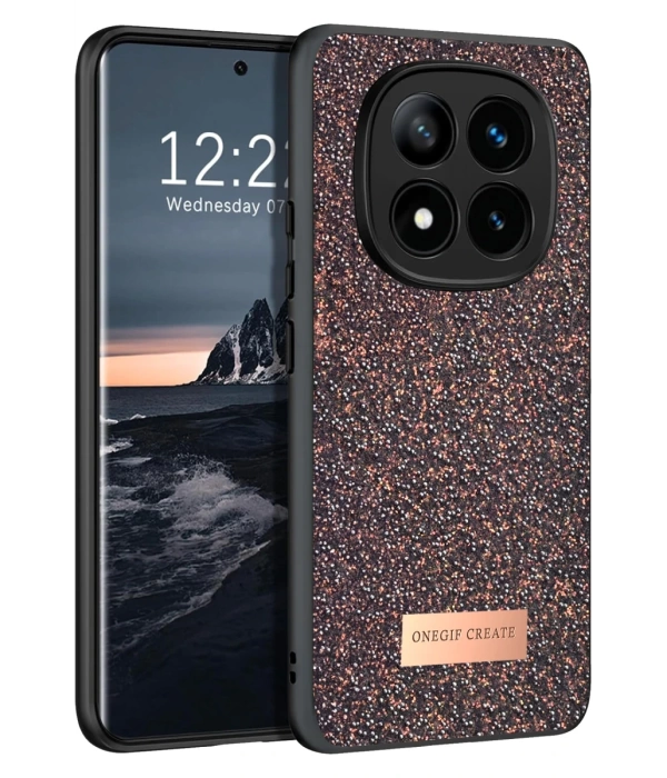 Onegif Xiaomi Redmi Note 14 Pro 4G Bright Simli Kapak - Derin Mor