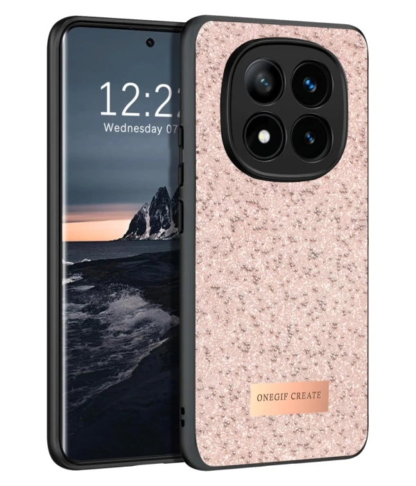 Onegif Xiaomi Redmi Note 14 Pro 4G Bright Simli Kapak - Pembe