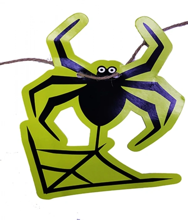 Örümcek Şekilli Asmalı Halloween Flama Banner Afiş 2 Metre