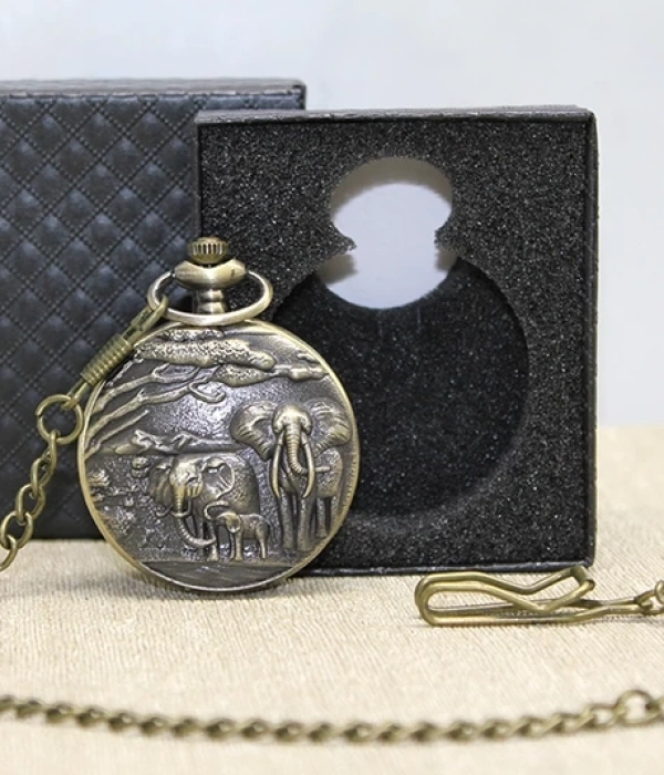 Özel Kutulu Antik Filli Köstekli Saat Alk4676