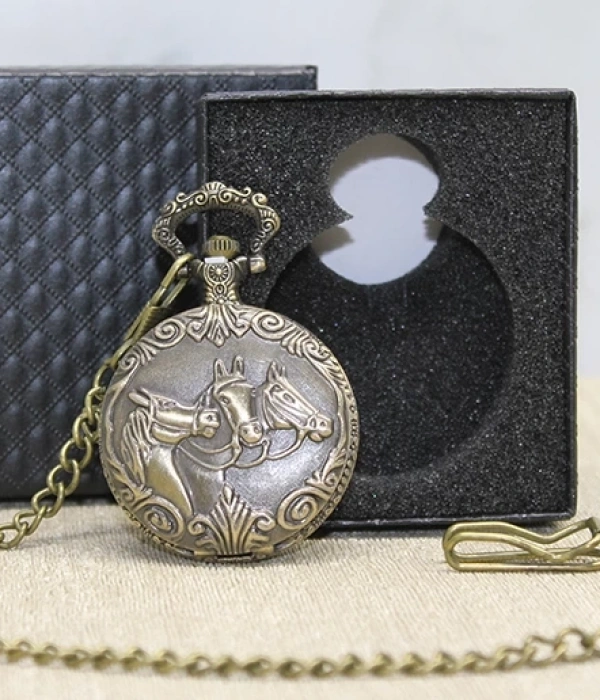 Özel Kutulu At Büstü Köstekli Saat Alk2611