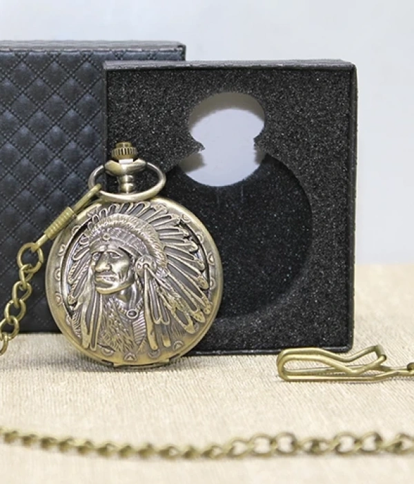 Özel Kutulu Kızılderili Köstekli Saat Alk4683