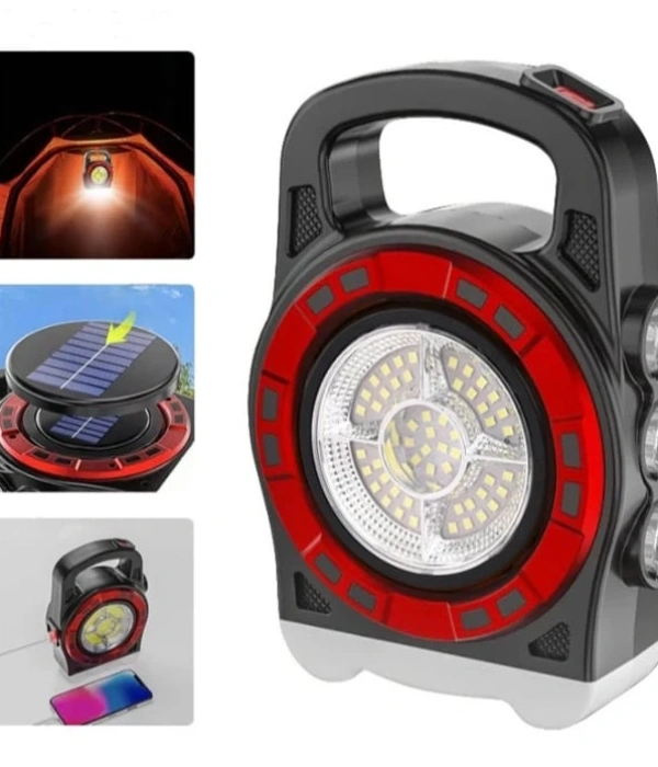 P-6678c Dış Mekan Solar Şarj Işığı Çok Fonksiyonlu Projektör Hazine Güçlü Işık El Feneri
