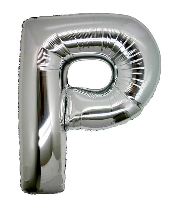 P Harf Folyo Balon Gümüş Renk  40 İnç