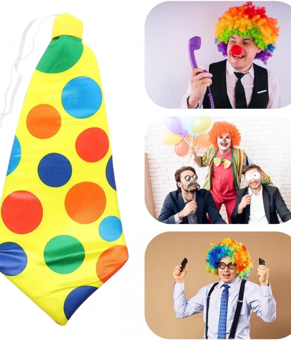 Palyaço Kravatı Lastikli Geniş Kesim 17x37 Cm