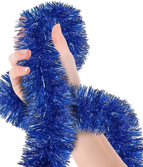 Parti İçin Sim Süs 2 Metre Uzunluk 8 Cm Genişlik Mavi Renk İthal