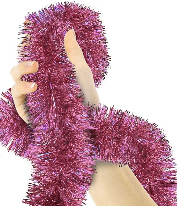 Parti İçin Sim Süs 2 Metre Uzunluk 8 Cm Genişlik Pembe Renk İthal