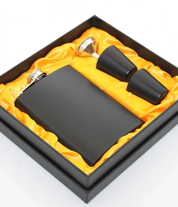 Paslanmaz Çelik 2 Shot Bardaklı Matara Seti Alk2671