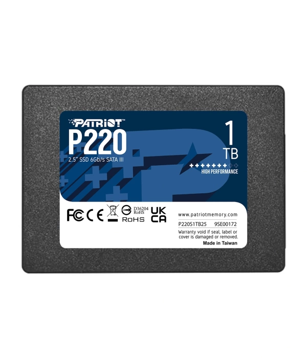 Patriot P220 1TB 550/500MB/s 2.5; SATA3 SSD Disk (P220S1TB25)
