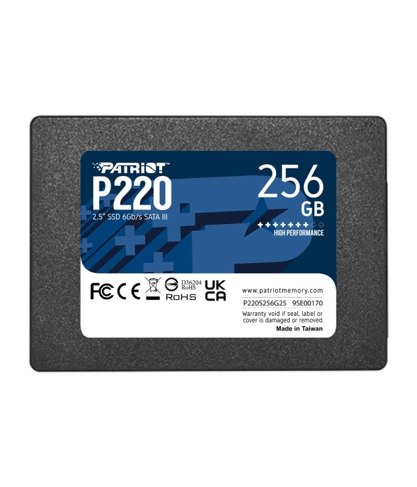 Patriot P220 256GB 550/490MB/s 2.5; SATA3 SSD Disk (P220S256G25)
